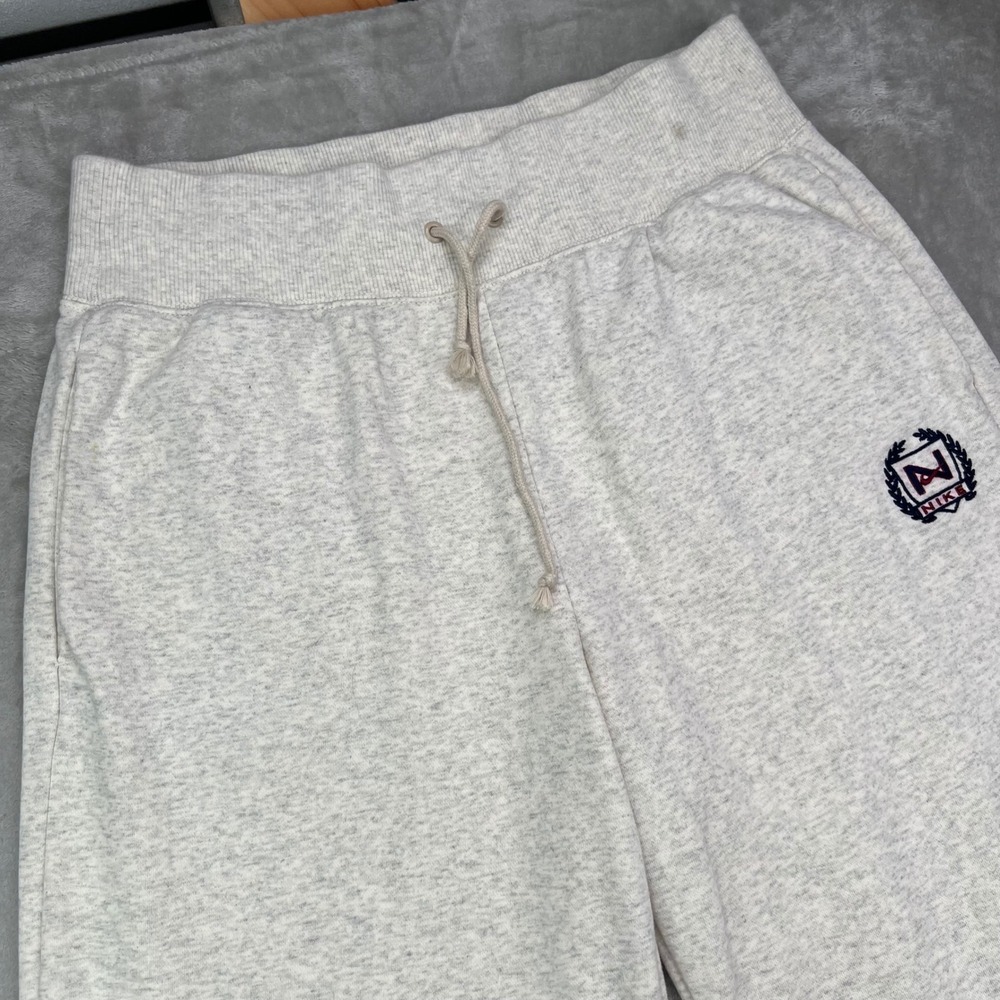 Nike Sportswear High‎ Waisted Wide Leg Fleece Sweatpants Womens L Grey Heathered